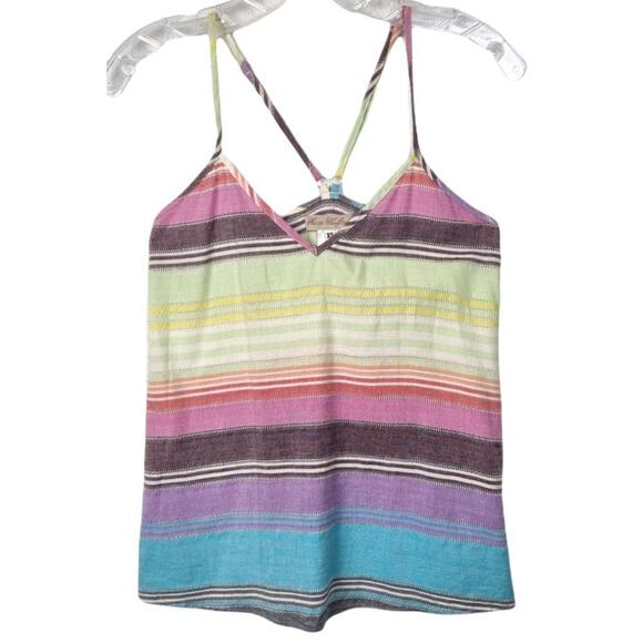 Mara Hoffman Gauze Rainbow Stripe Tank Top XS - Picture 2 of 7